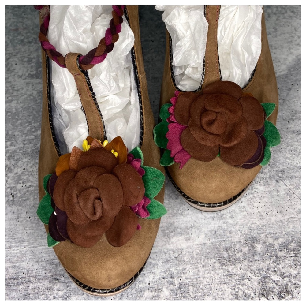 Poetic License Suede Rose Embellished High Heels - Picture 7 of 7